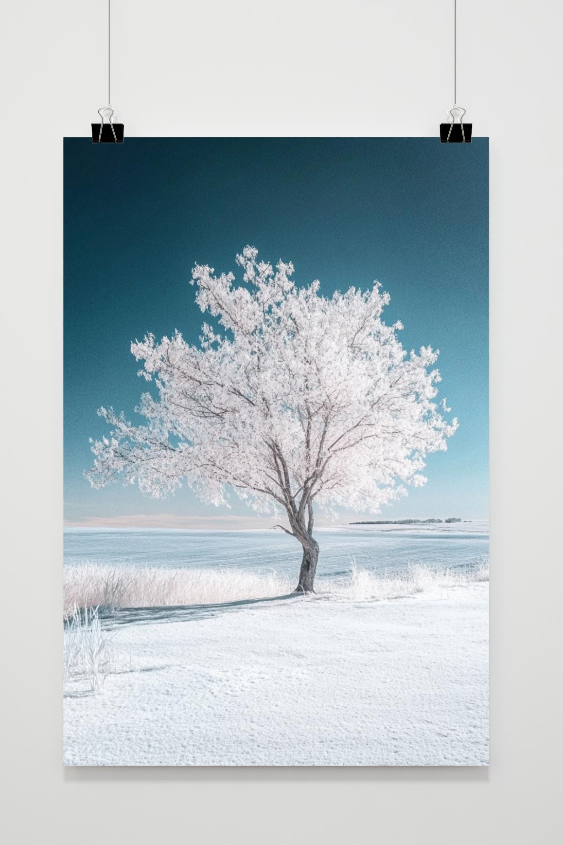 White Tree Winter Nature Snow in interieur