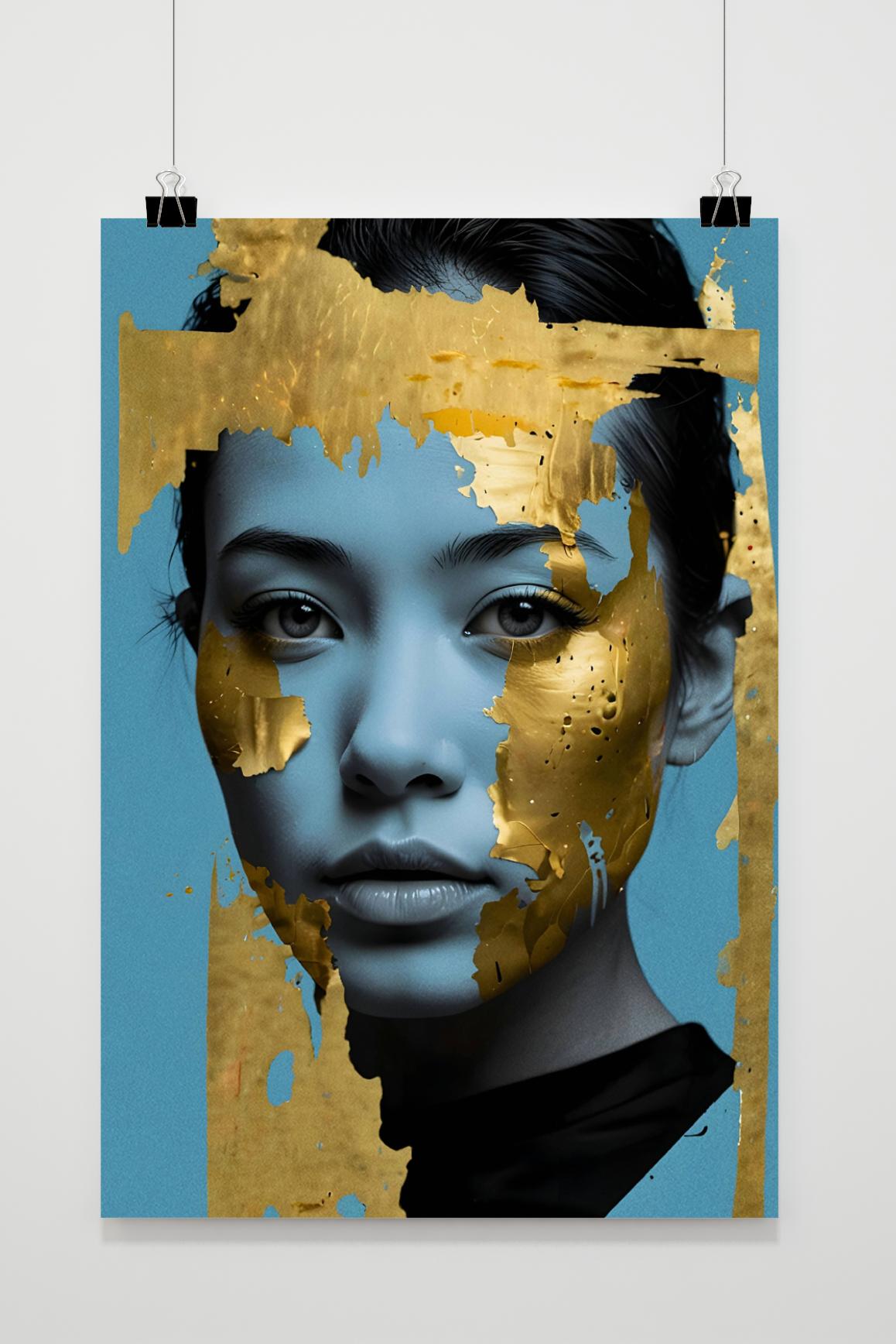 Affiche Portrait de Femme Doré de 25 Artstreet
