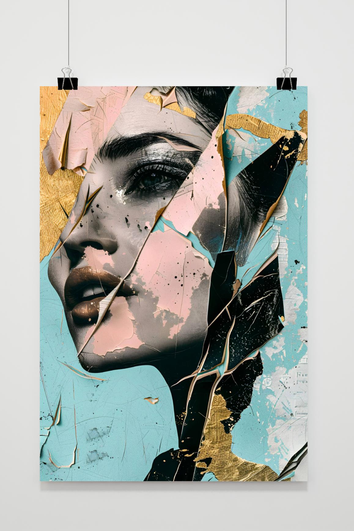 Affiche Collage Art Femme de 25 Artstreet