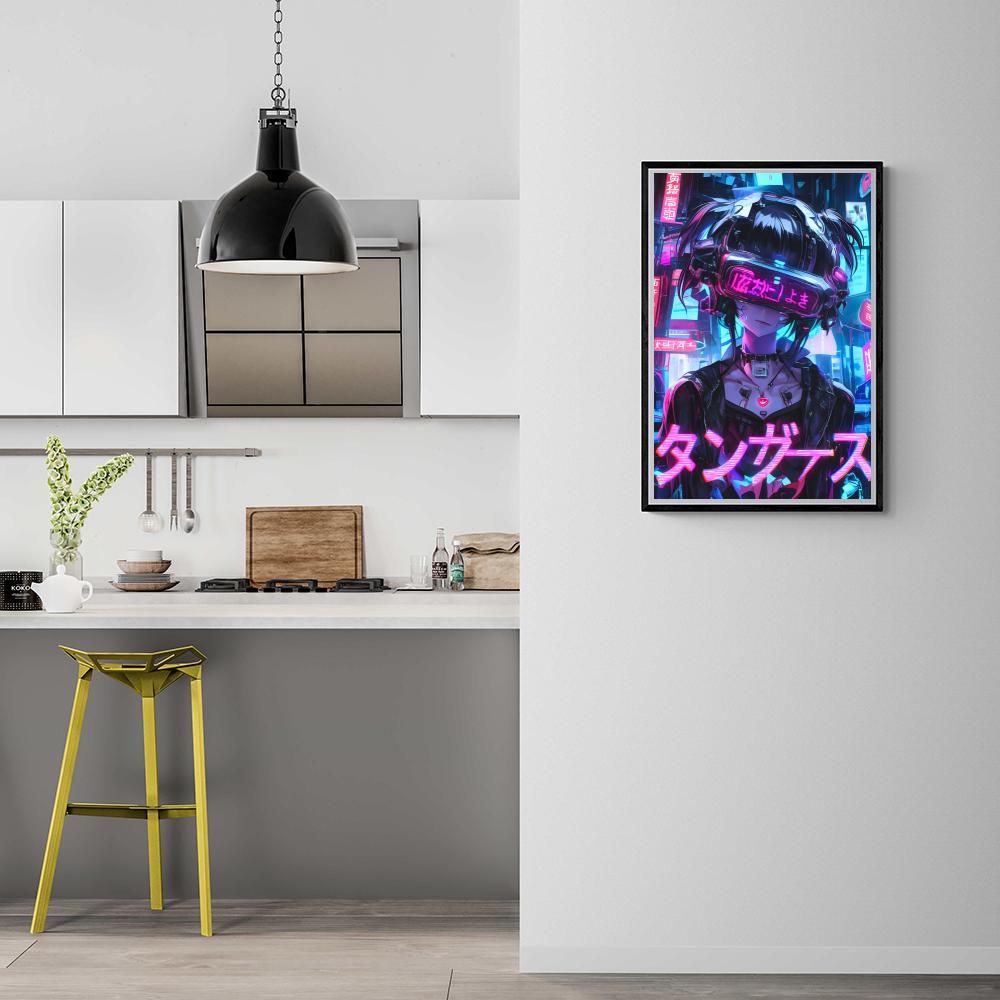 Cyberpunk VR Anime dans un intérieur