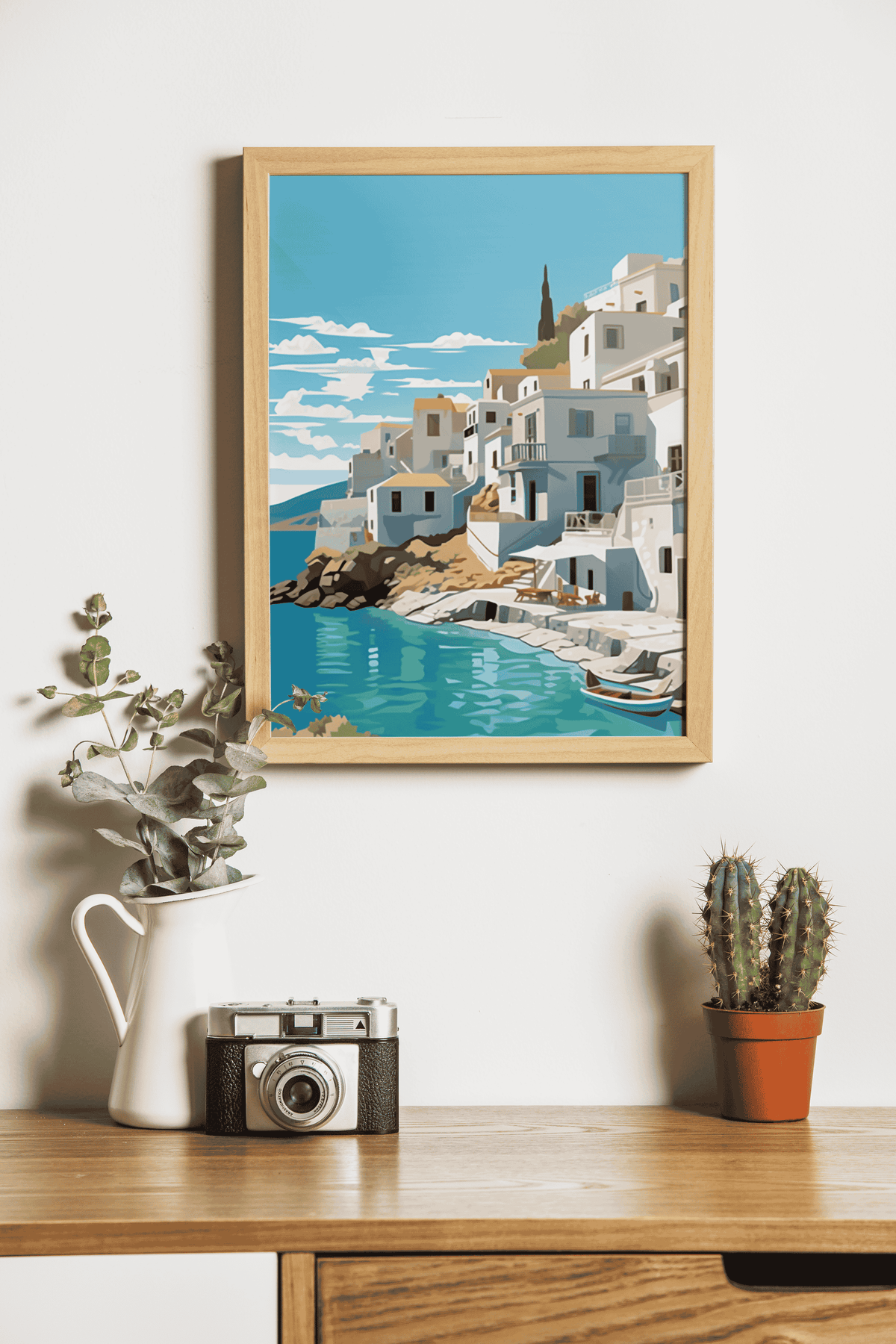 Costa de Santorini en un interior