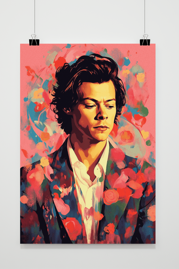 Póster Harry Styles Roze de 25 Artstreet