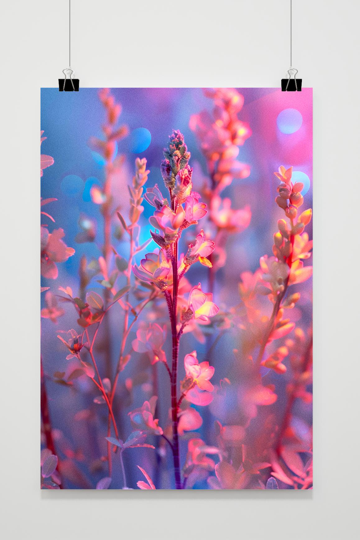 Affiche Fleurs Roses de 25 Artstreet