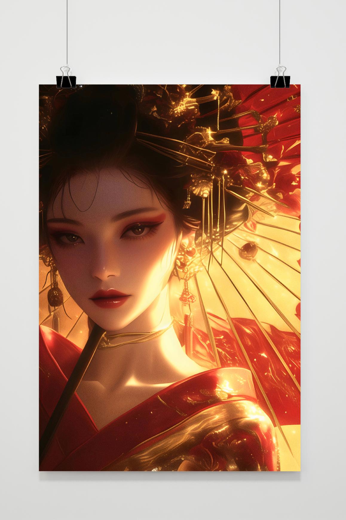 Póster Geisha de 25 Artstreet