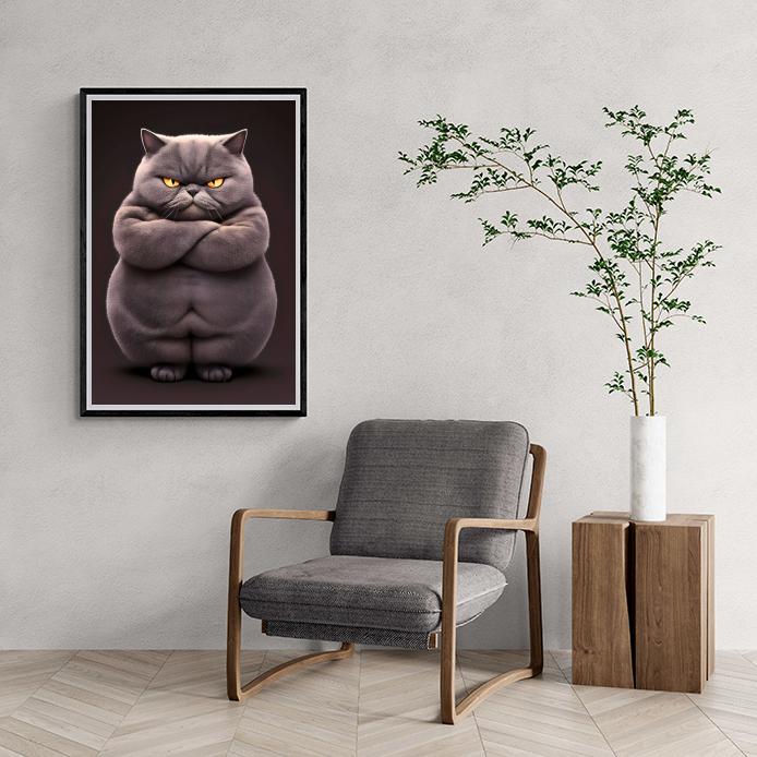 Grumpy Cat dans un intérieur