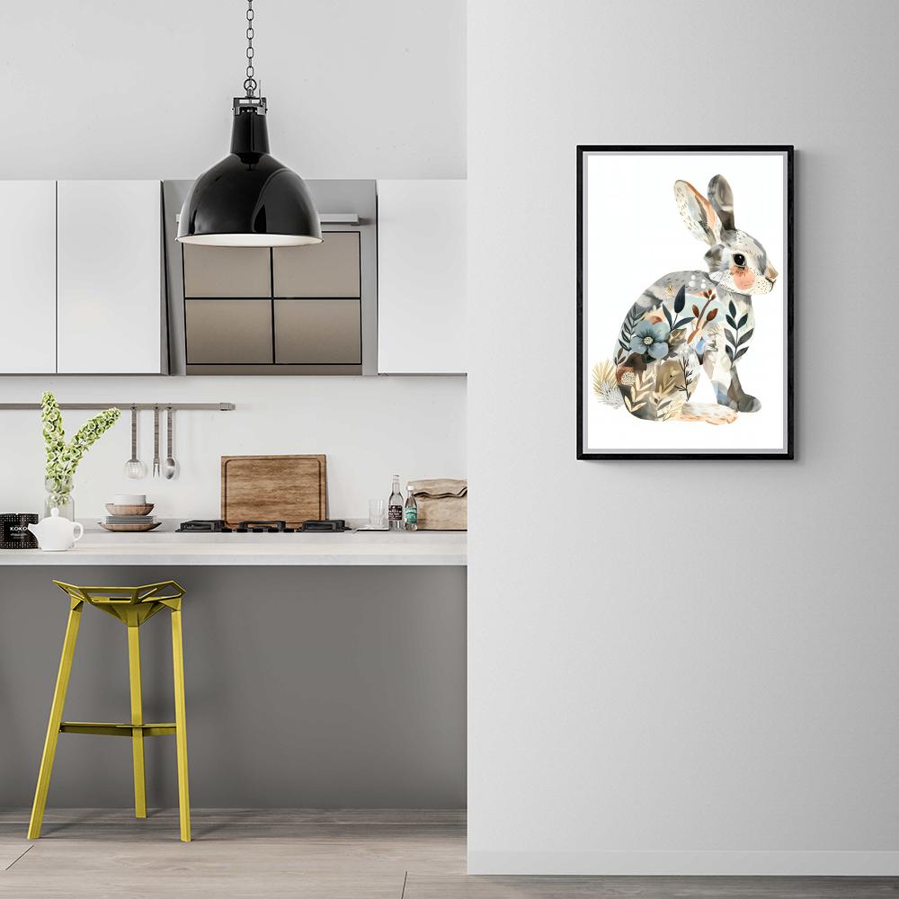 Lapin Fleurs dans un intérieur