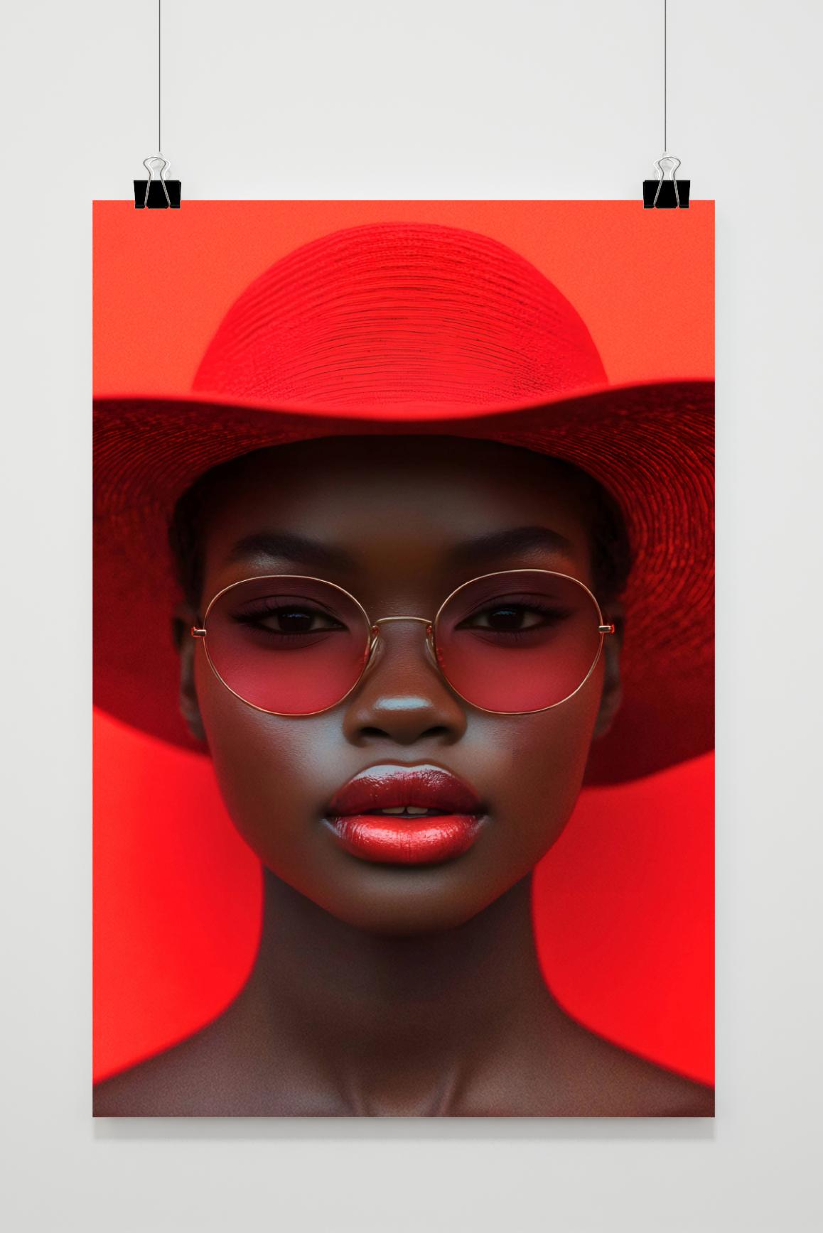 Affiche Portrait Rouge de 25 Artstreet