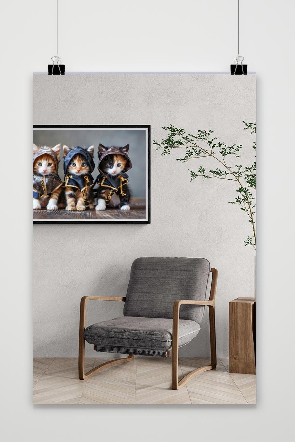 Affiche Chatons Samouraïs de 25 Artstreet