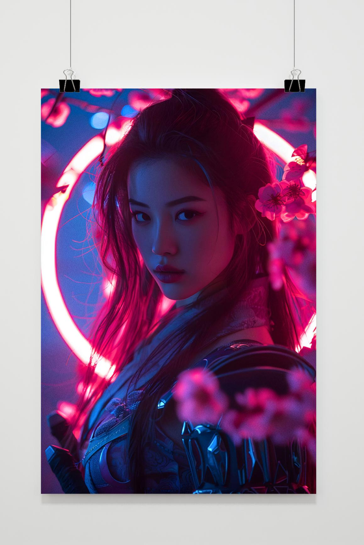 Affiche Femme Samouraï de 25 Artstreet