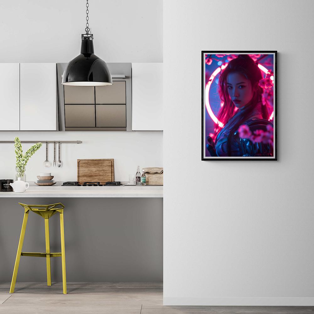 Femme Samouraï dans un intérieur