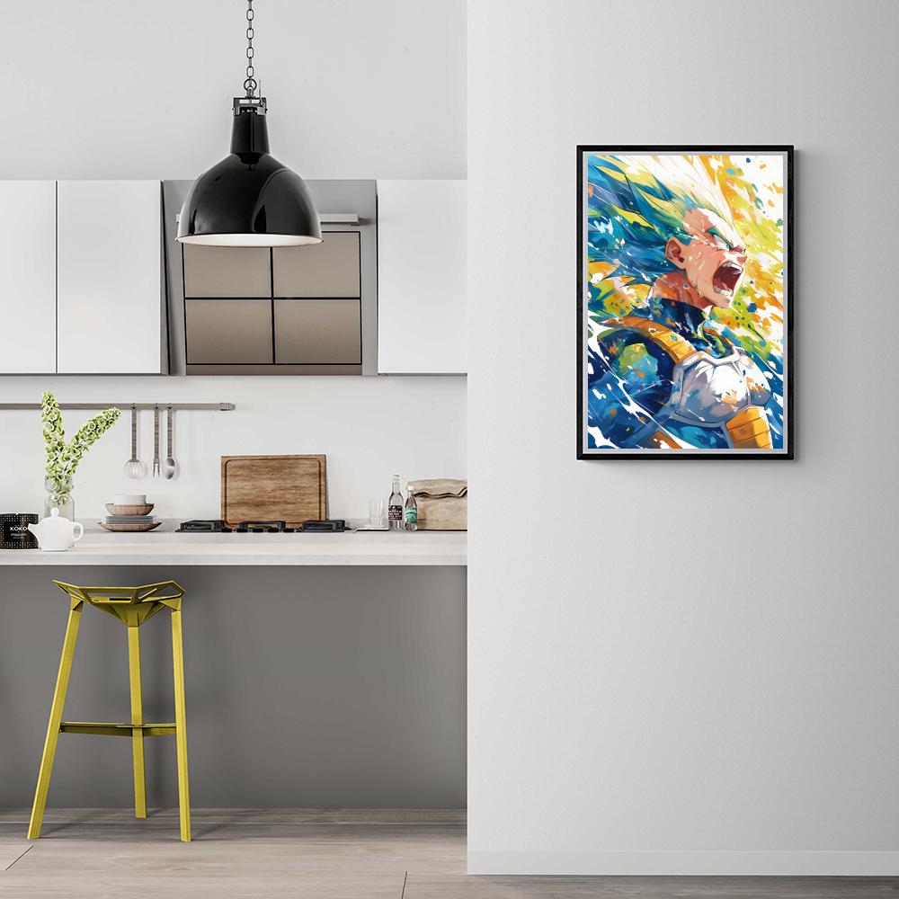 Dragonball Z Vegeta dans un intérieur