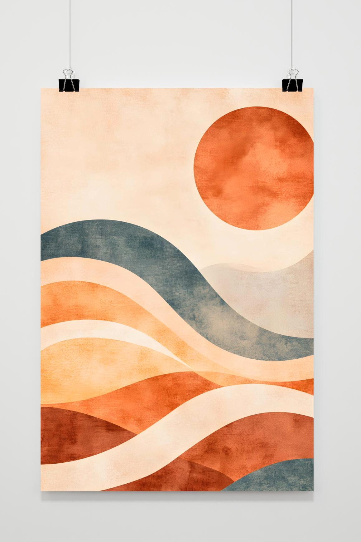 Affiche Vague Abstraite de 25 Artstreet
