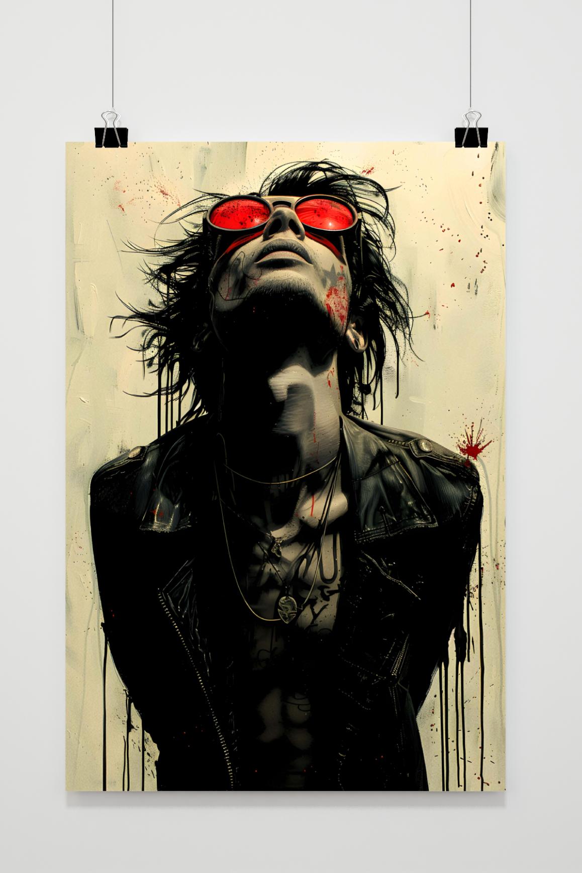 Affiche Homme aux Lunettes de Soleil de 25 Artstreet
