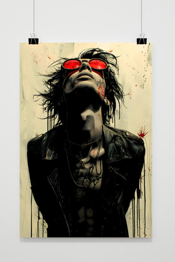 Póster Hombre con Gafas de Sol
