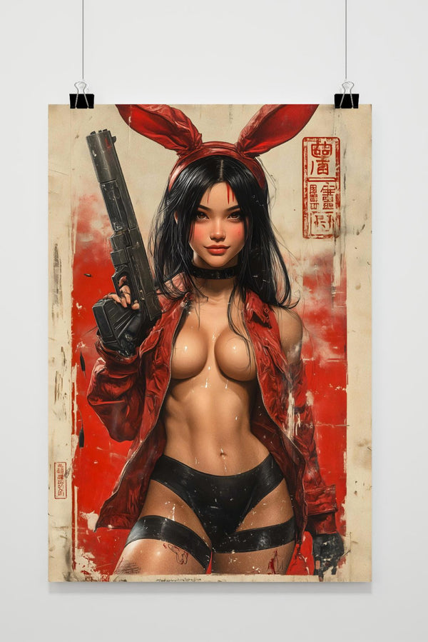 Affiche Lapin Guerrier
