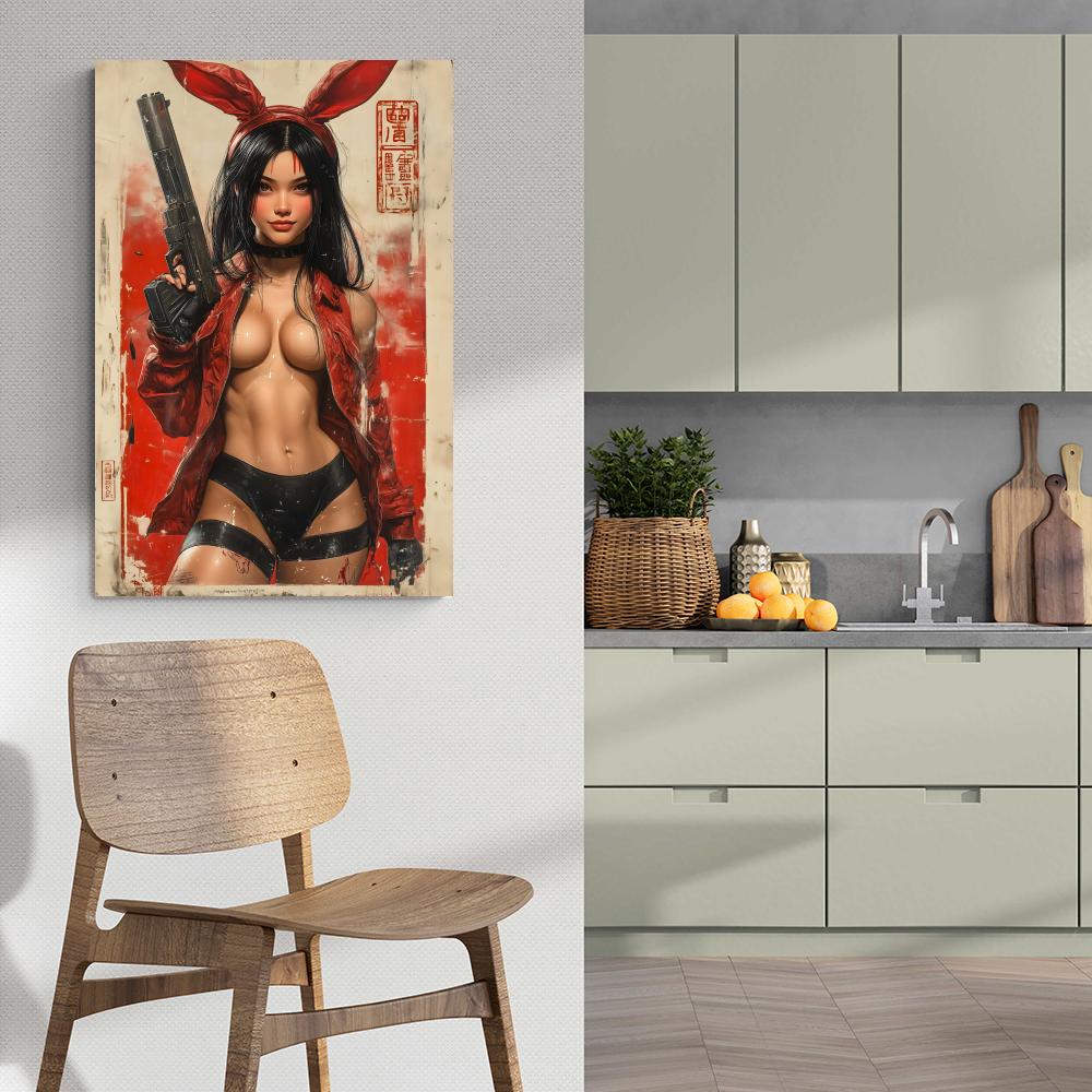 Lapin Guerrier dans un intérieur
