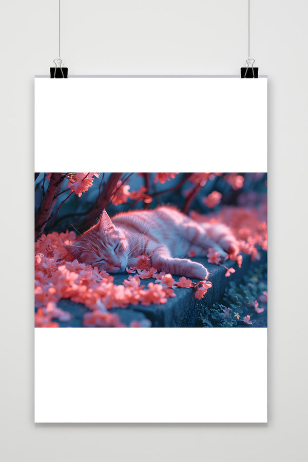 Póster Gato Durmiendo