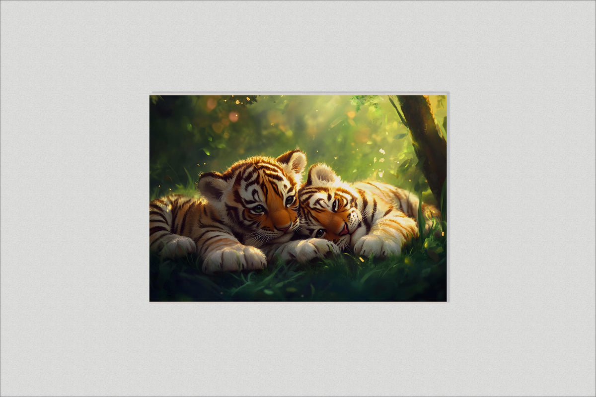 Tigres Adorables en un interior