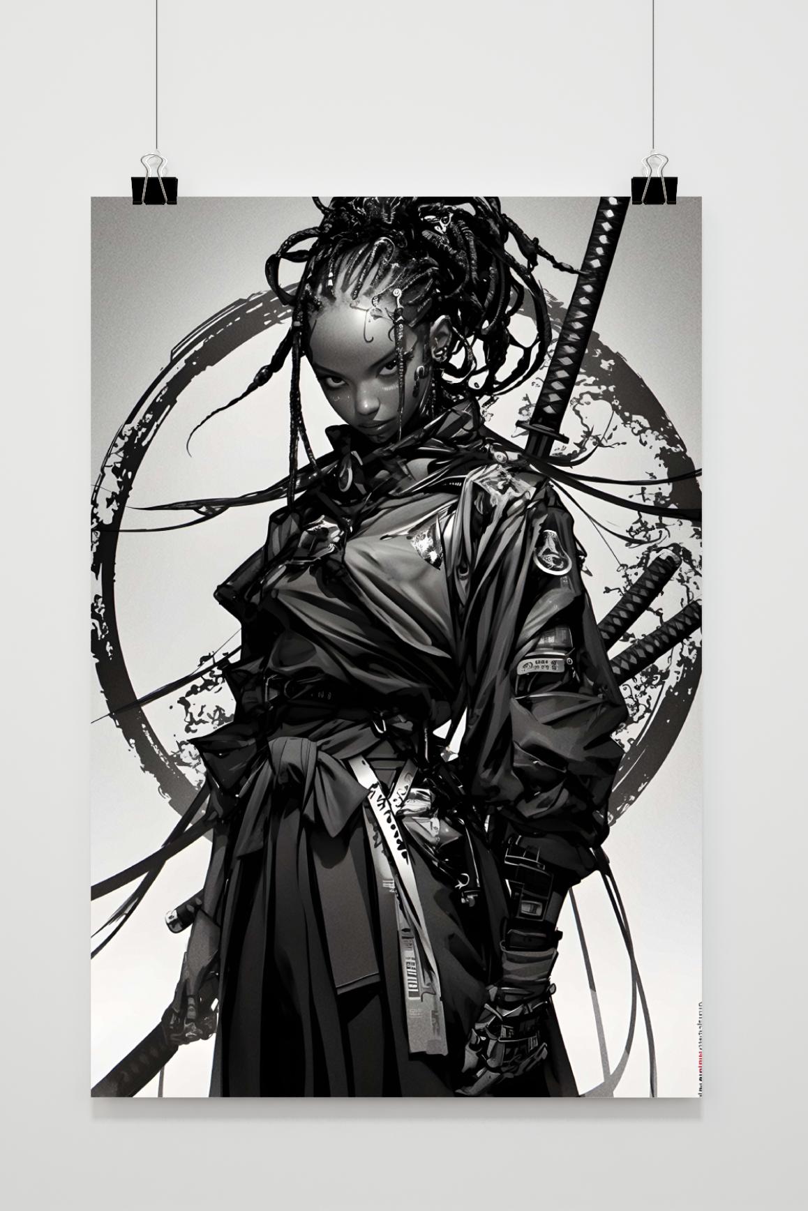 Affiche Guerrier aux Dreadlocks de 25 Artstreet