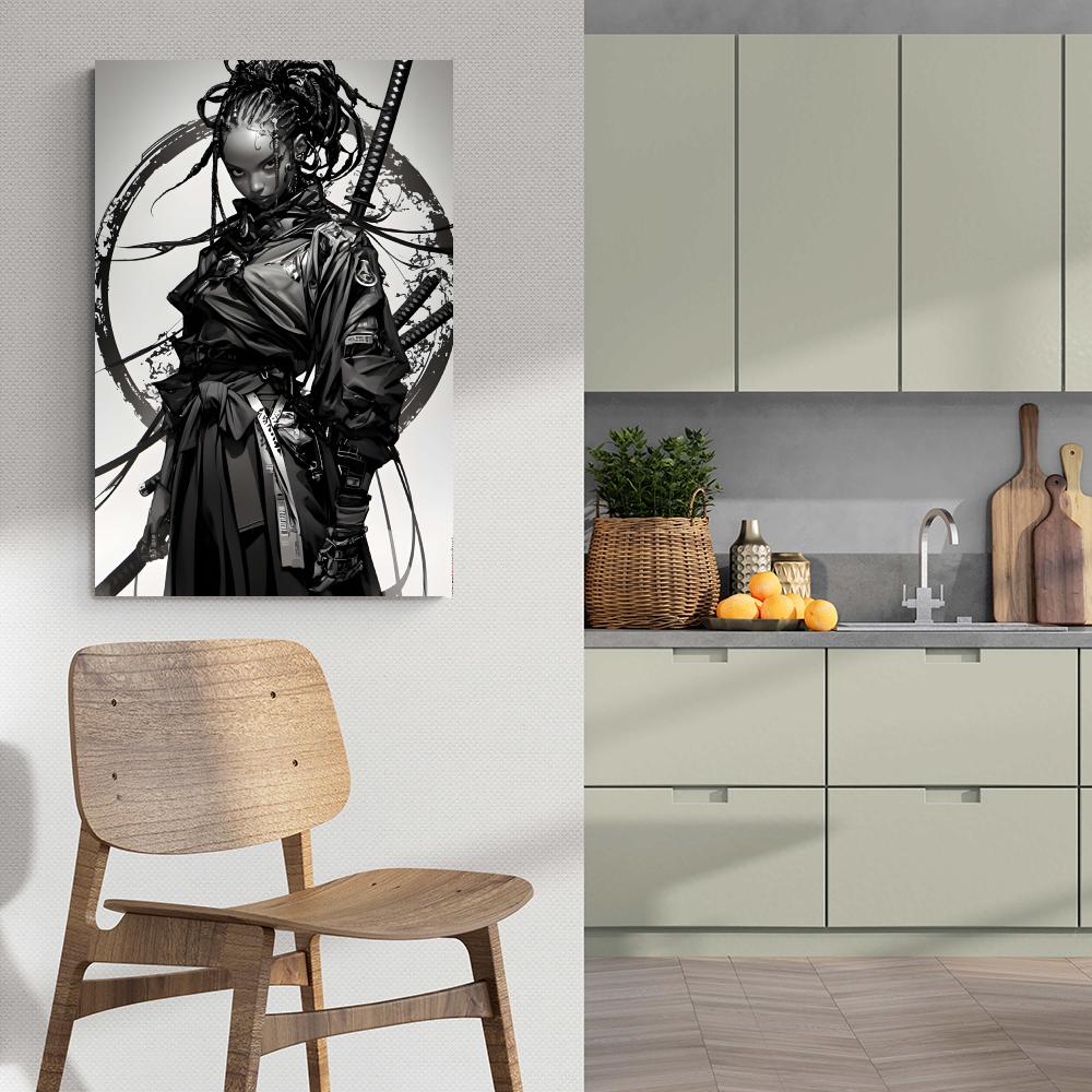 Guerrier aux Dreadlocks dans un intérieur