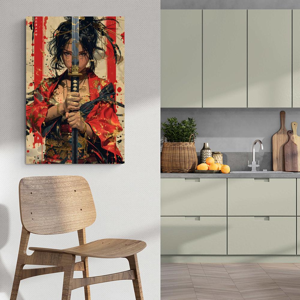 Samouraï Féminine dans un intérieur