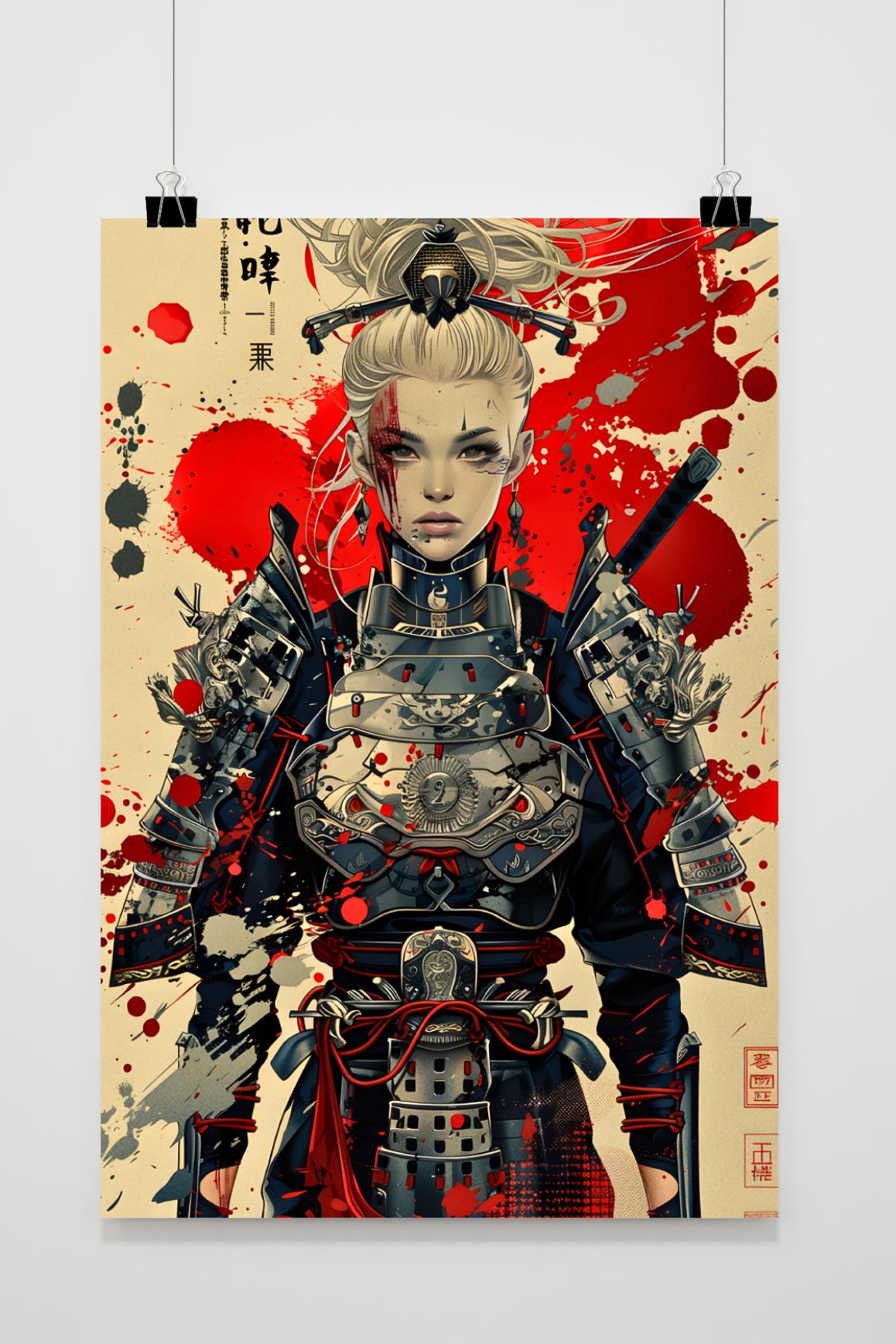 Affiche Guerrier Samouraï de 25 Artstreet