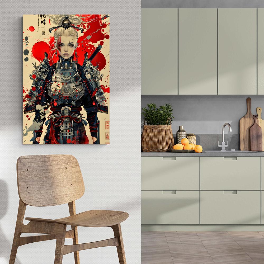 Guerrier Samouraï dans un intérieur