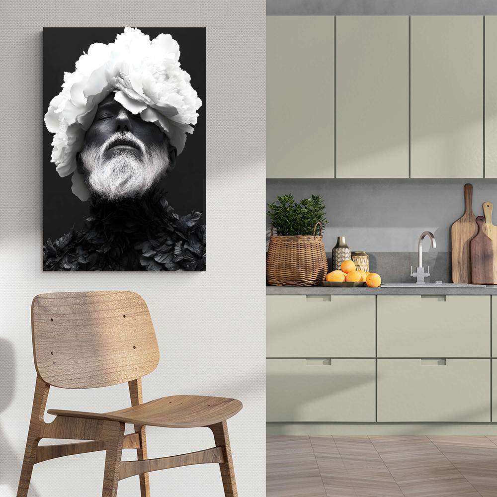 Fleur Cheveux Barbe dans un intérieur
