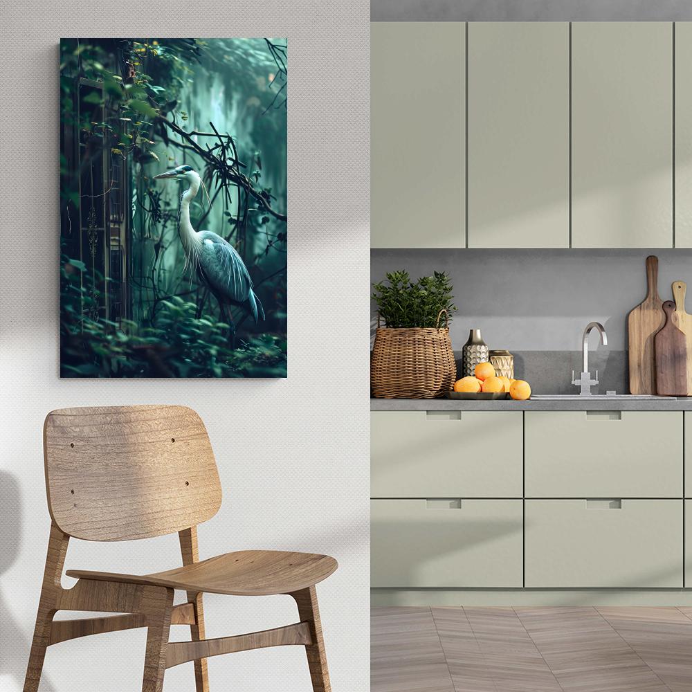Héron Oiseau dans un intérieur