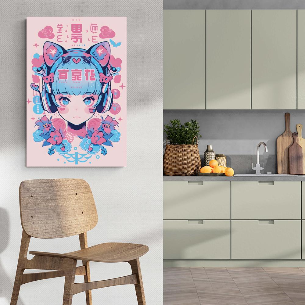 Fille Anime dans un intérieur