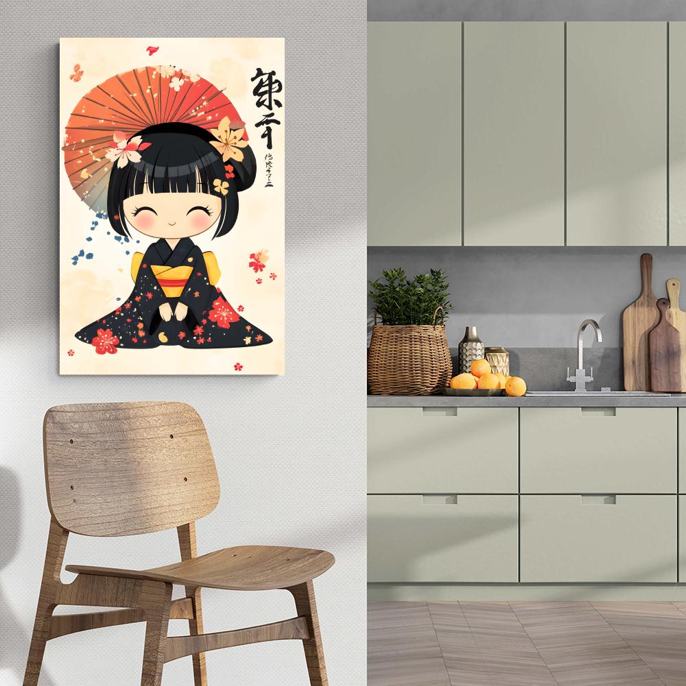 Jeune fille japonaise dans un intérieur