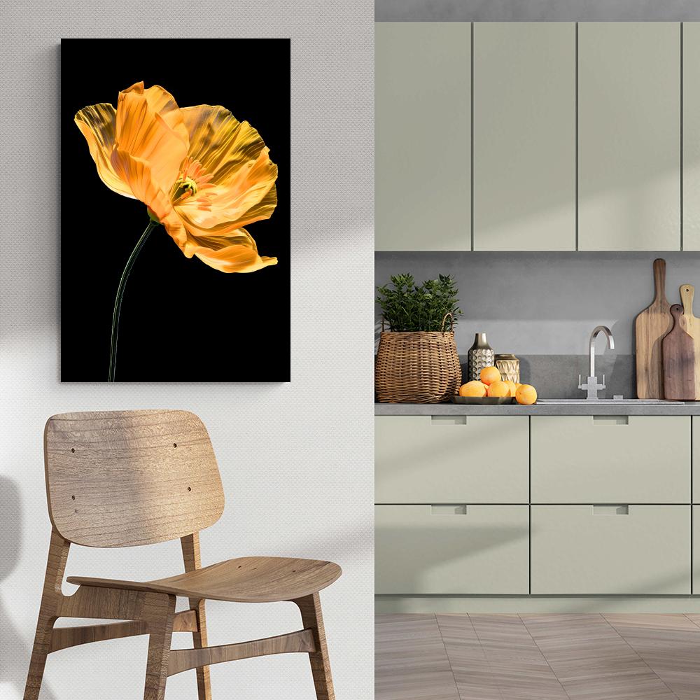 Coquelicot jaune dans un intérieur