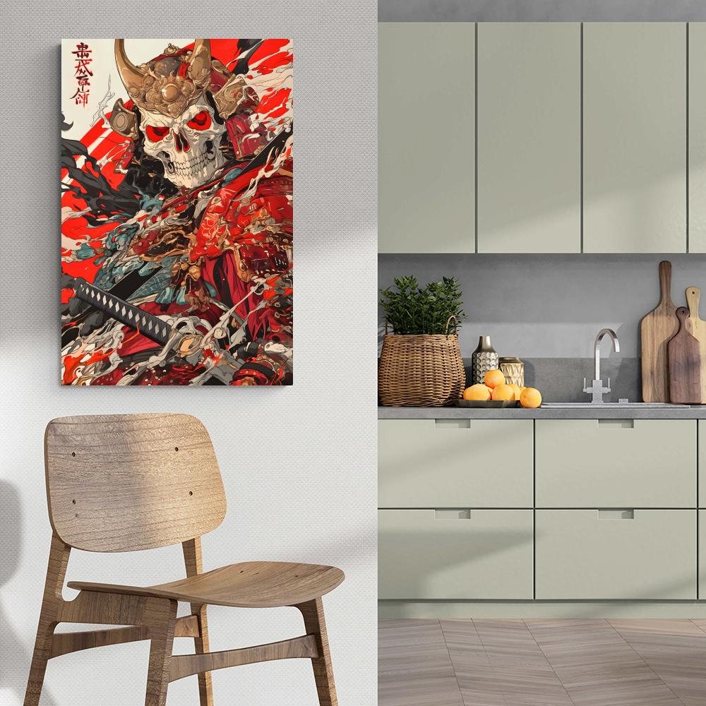 Crâne Samouraï dans un intérieur