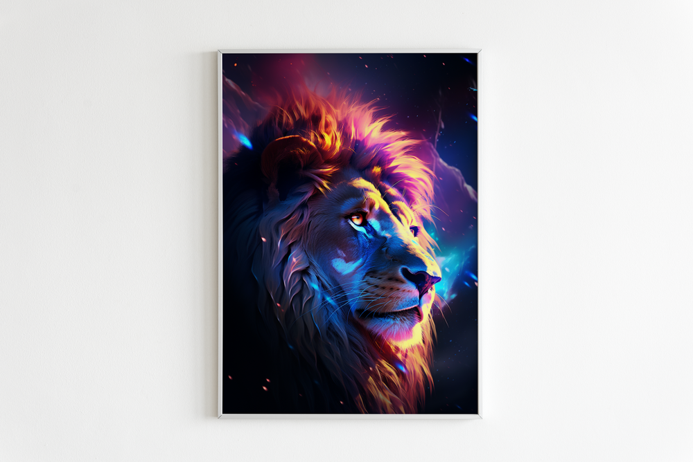 neon lion