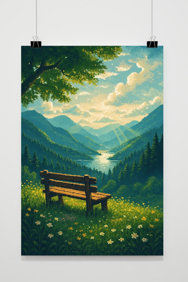 Landscape Pixel Poster