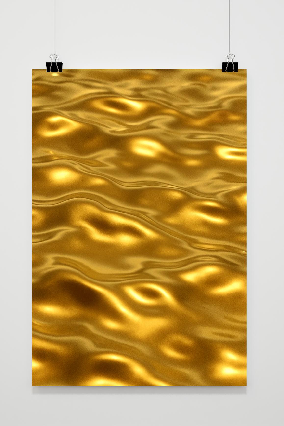 Gold Liquid Wave in an interior