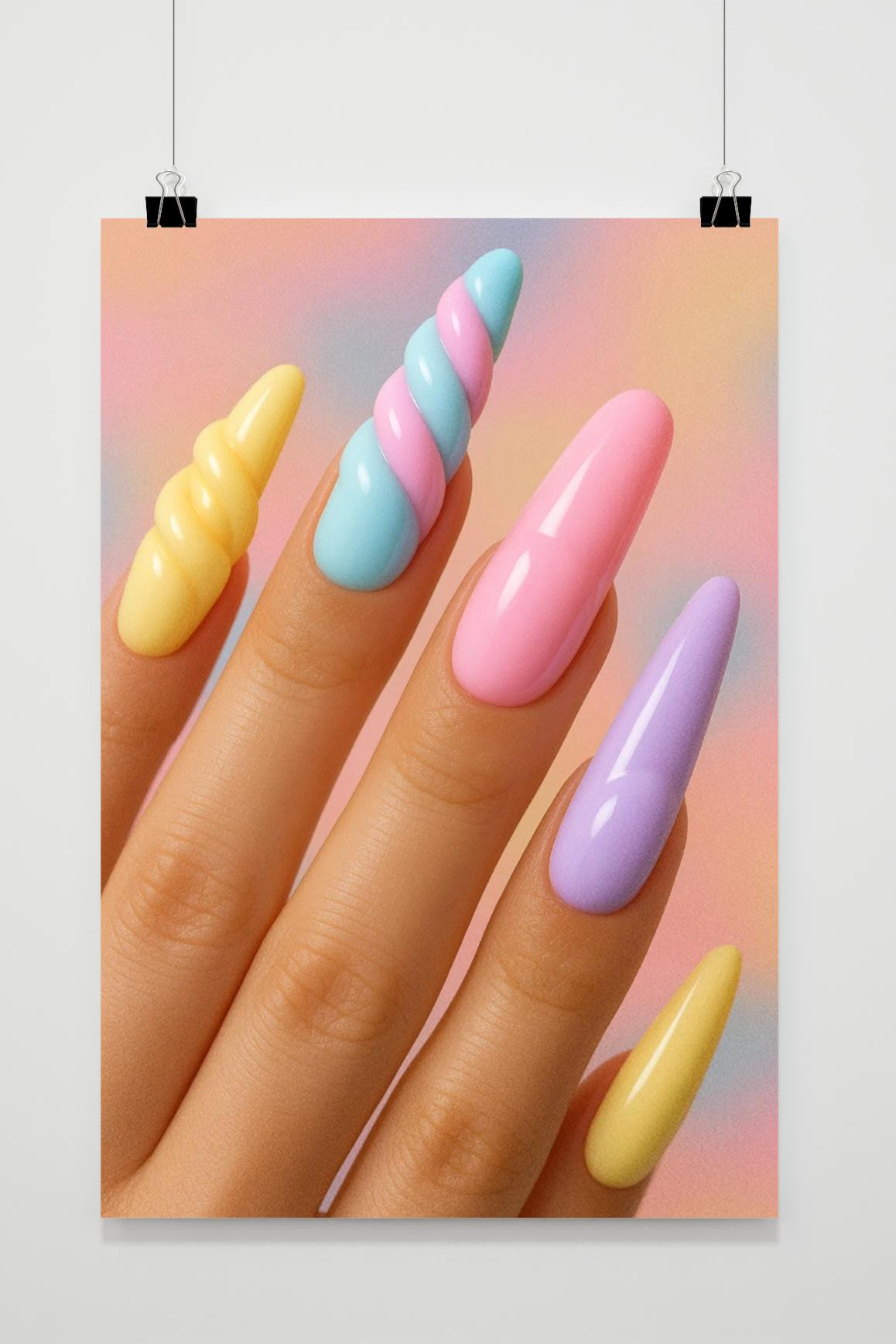 Nail Art Pastel in an interior