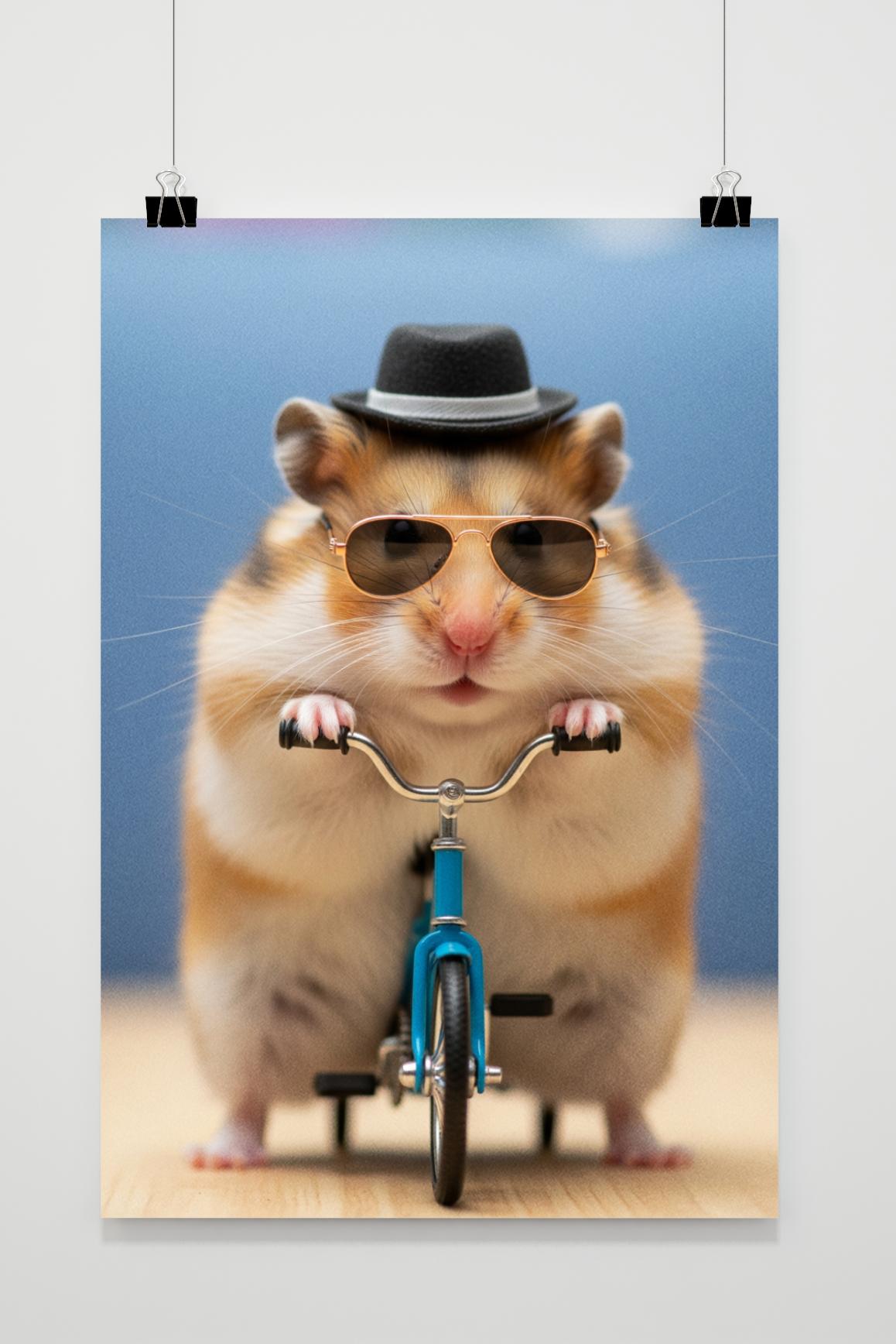 Mouse Hamster Fashion Bicycle Sunglasses poster van 25 Artstreet