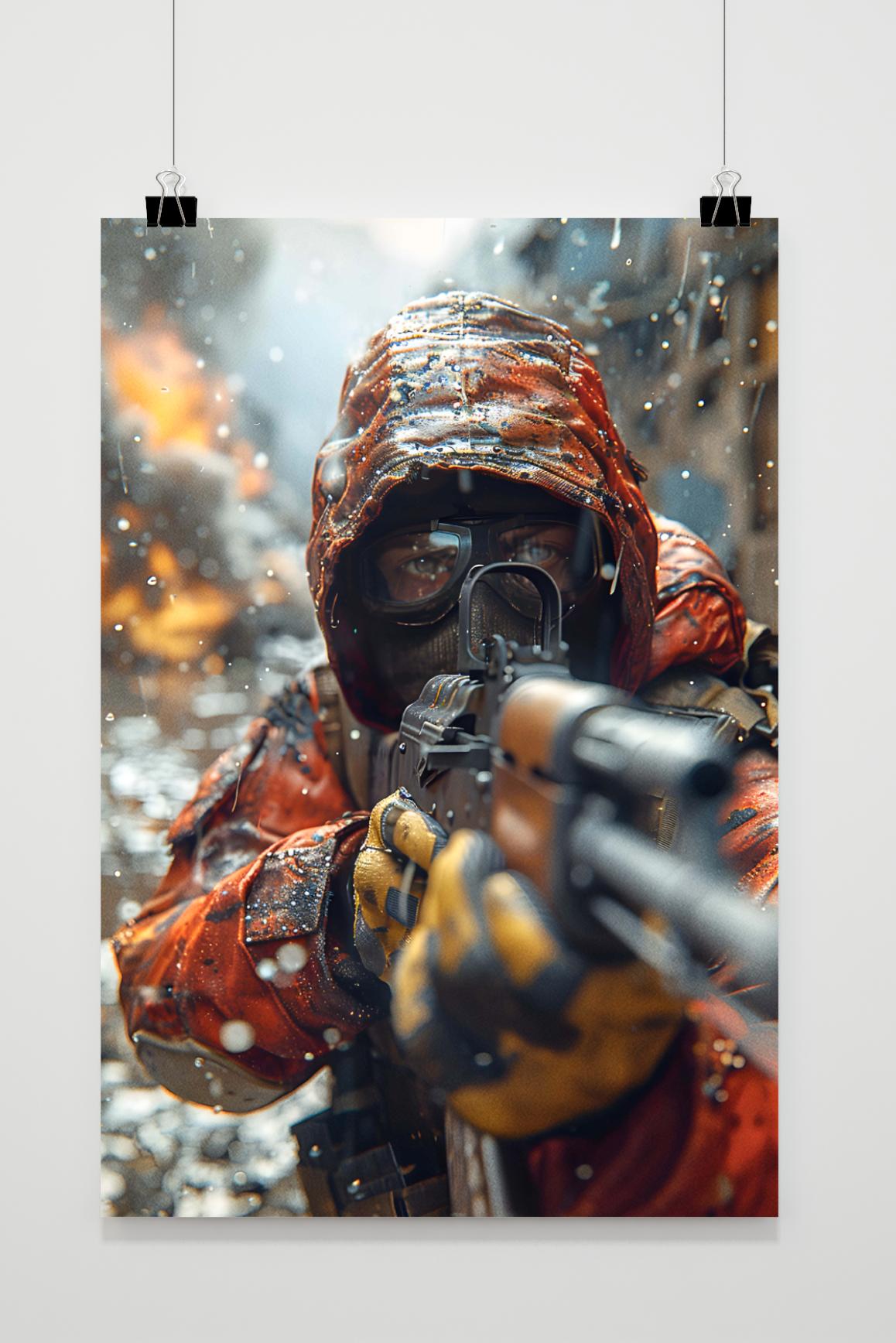Affiche Tireur au Pistolet de 25 Artstreet