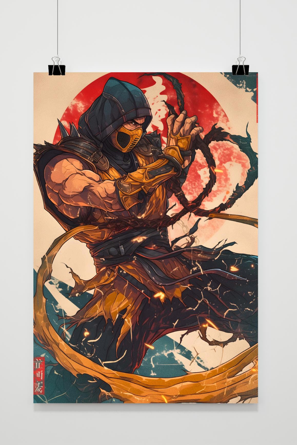 Affiche Scorpion Mortal Kombat de 25 Artstreet