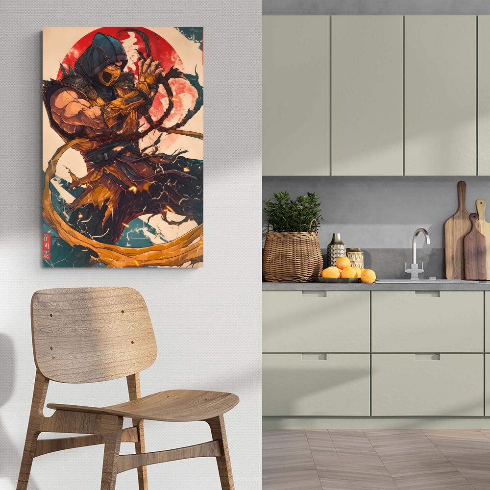 Scorpion Mortal Kombat dans un intérieur