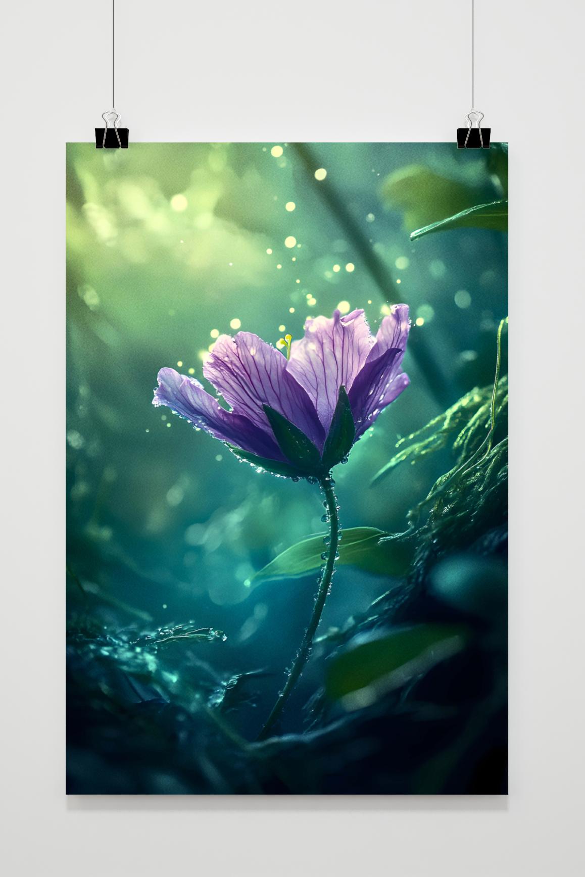 Affiche Fleur Violette de 25 Artstreet