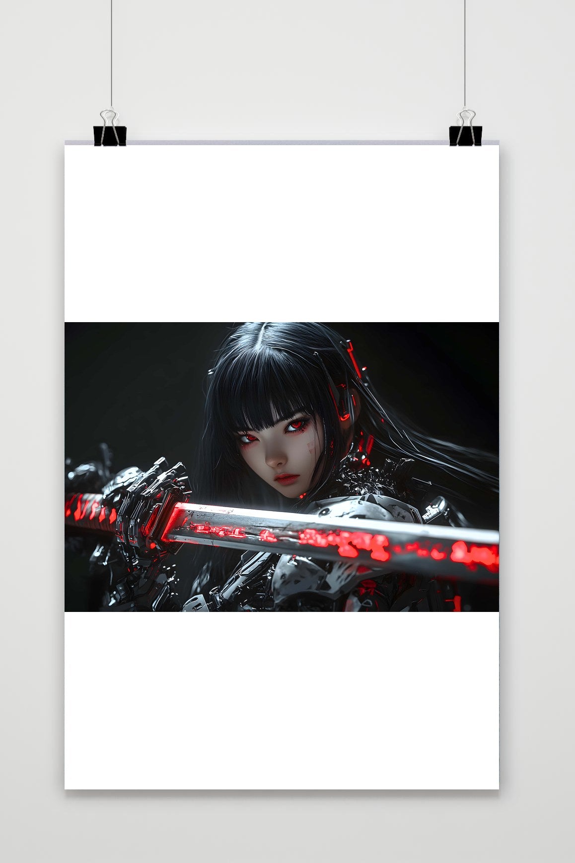 Affiche Fille Épée Cyborg de 25 Artstreet