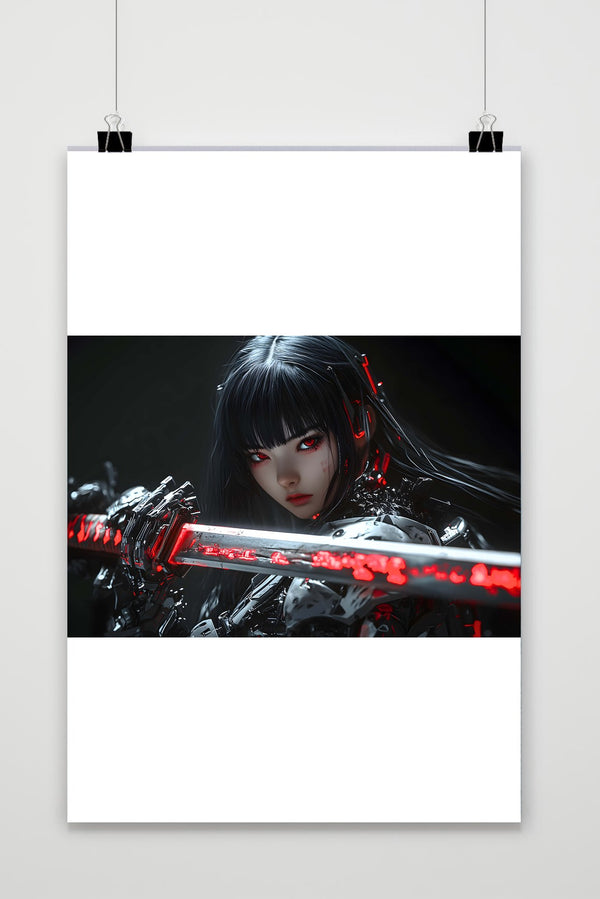 Mädchenschwert Cyborg Poster