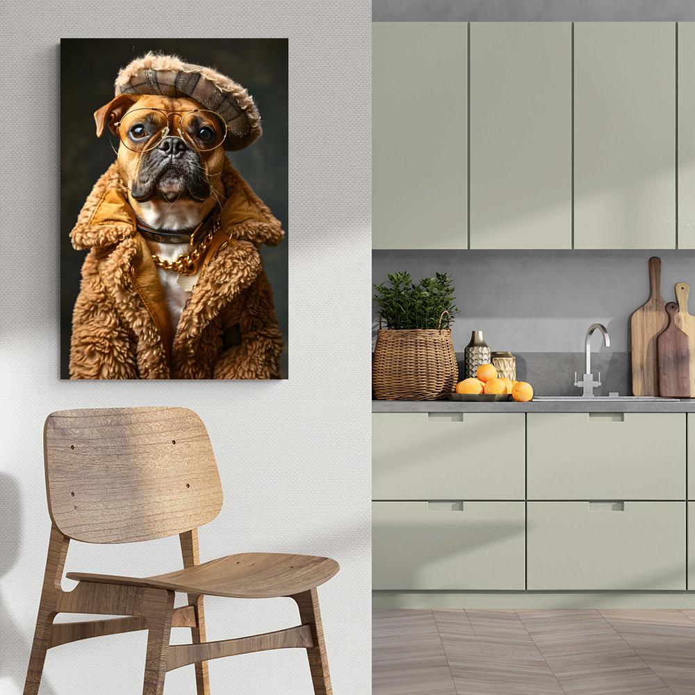 Perro Chic en un interior