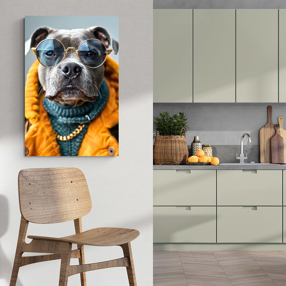 Chien mode dans un intérieur