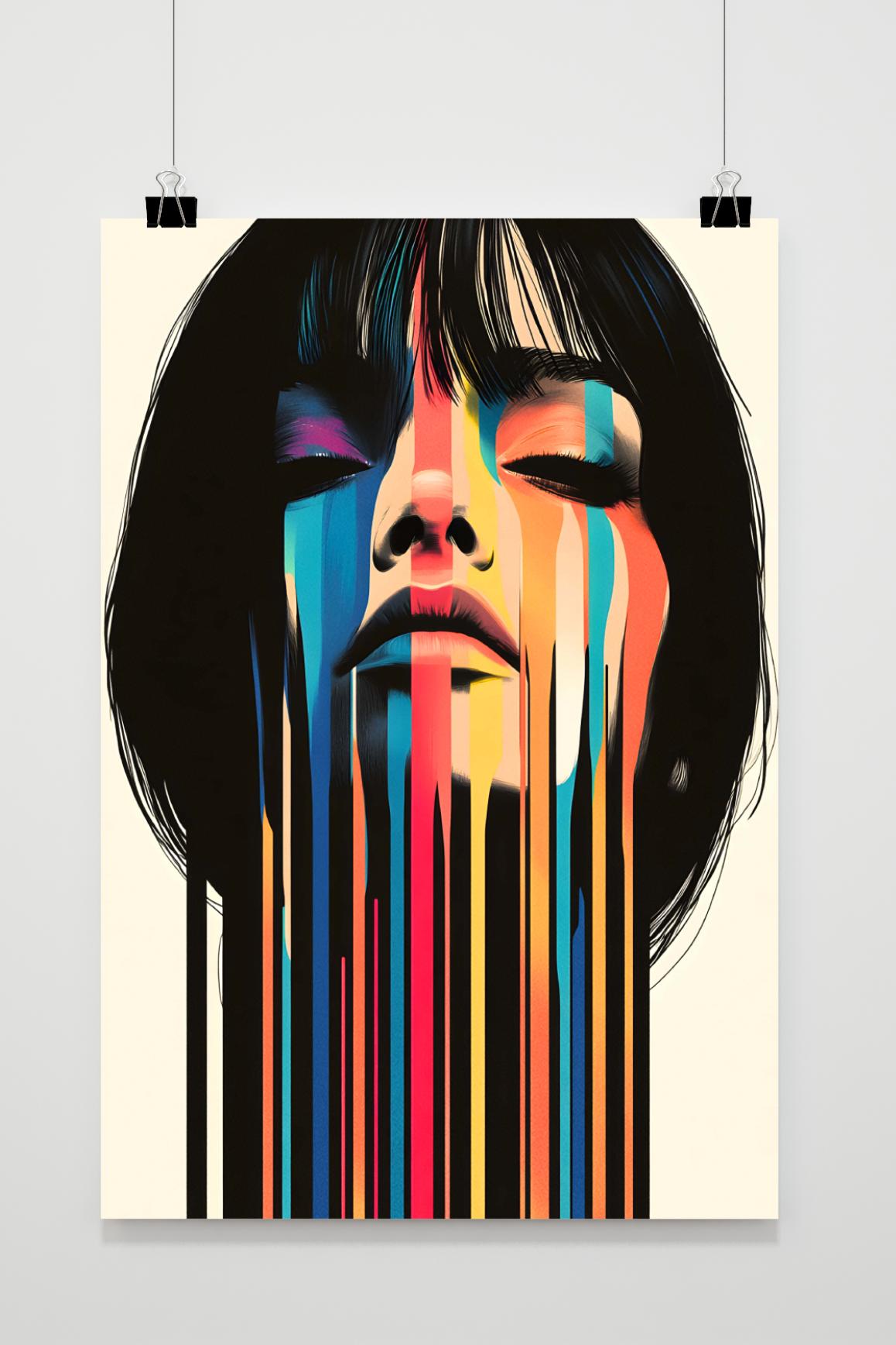 Affiche Portrait Art de la Goutte de 25 Artstreet