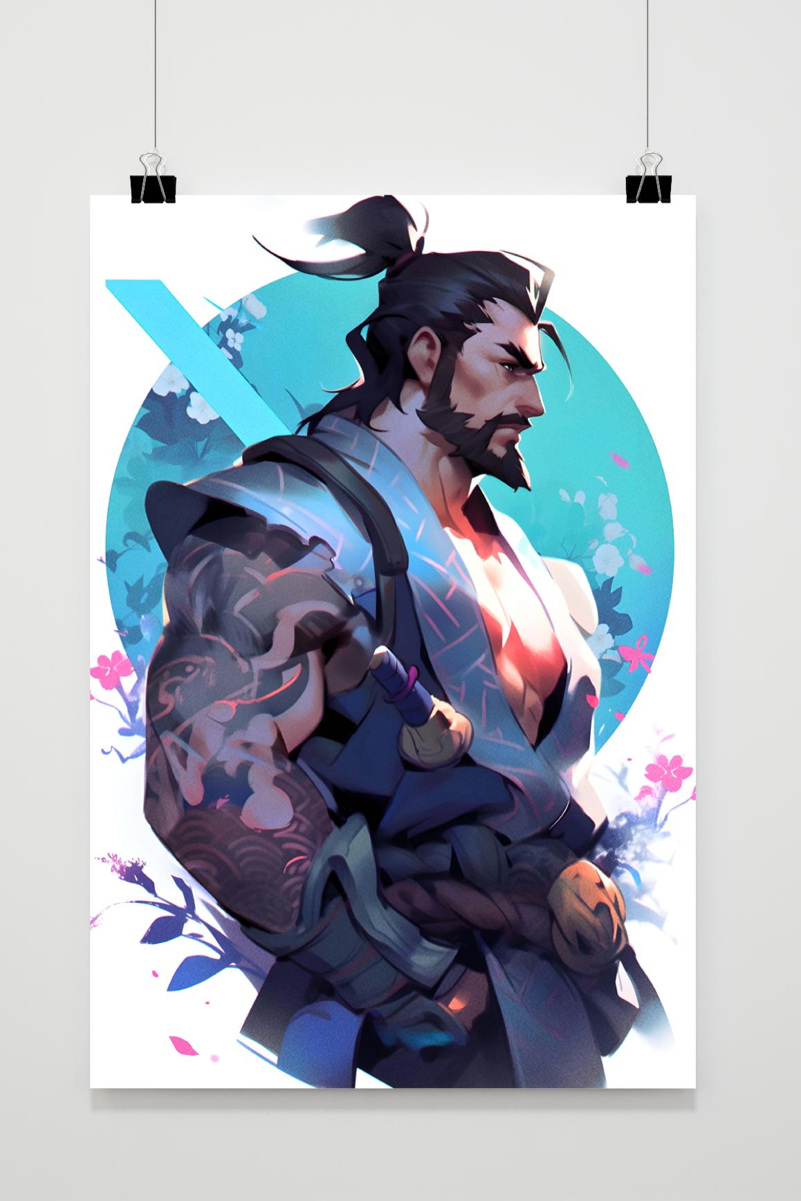 Affiche Overwatch Hanzo de 25 Artstreet