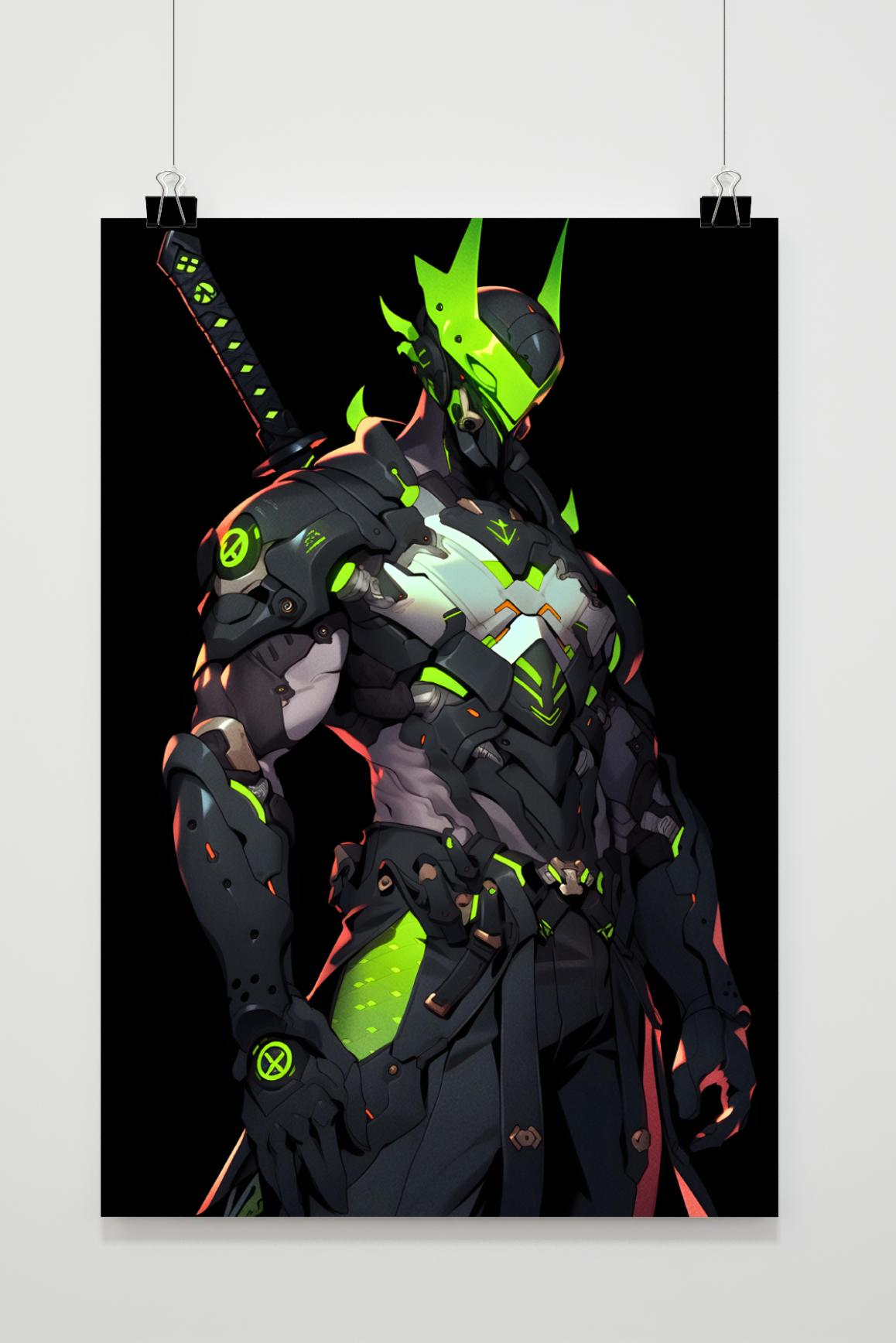 Affiche Overwatch Genji de 25 Artstreet