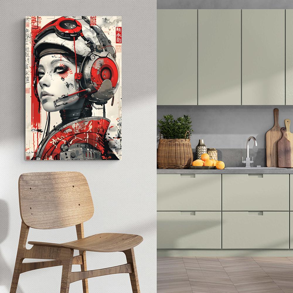 Cyborg Oriental dans un intérieur